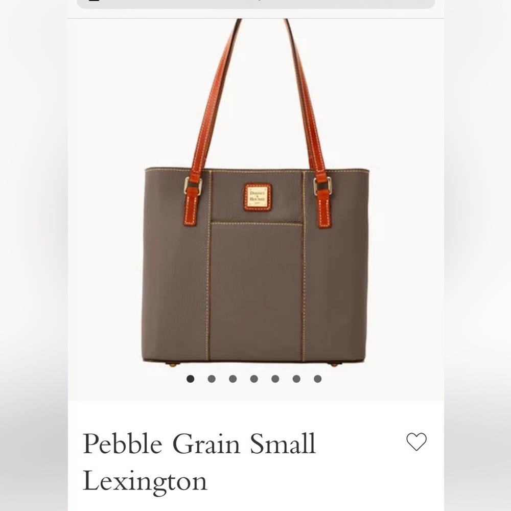 Dooney & Bourke Pebble Grain Tote - Brown and red in the Elephant color.